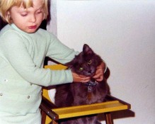 Casey, age 3, and Fur Fur String, 1976